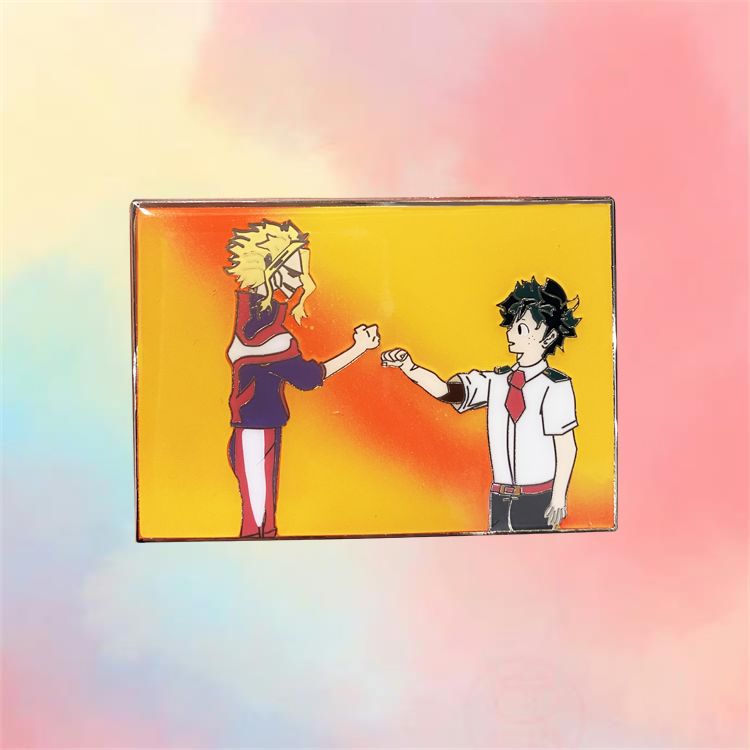 Custom Lapel Pins Gold Plating Custom Interesting Anime Hard Enamel Lapel Pins with Butterfly Clutch Backing Die Struck Enamel Pin