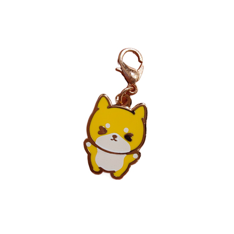 Charm Manufacturer Cheap Price Cat and Dog Animal Logo Necklace Charms Enamel Filled Gold Metal Bracelet Charms