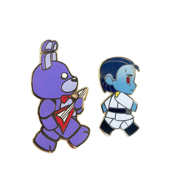 China Manufacturer Cheap Wholesale Custom Metal Cute Cartoon Anime Soft Hard Enamel Cap Hat Collar Badges Lapel Pins for Clothes