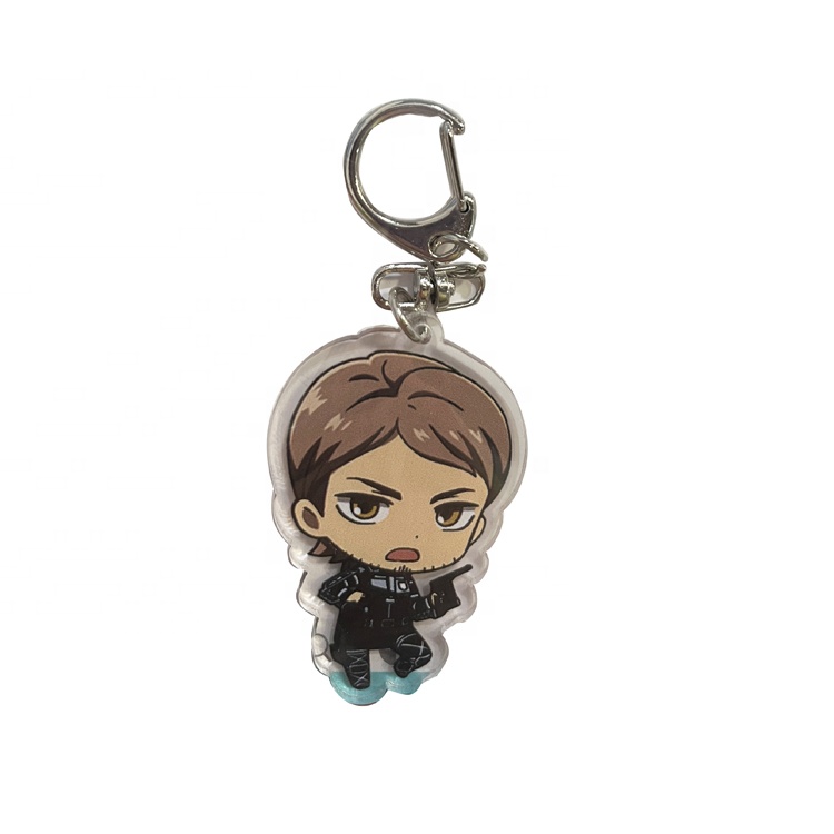 Personalized Custom Printed Acrylic Charms Clear Epoxy Hologram Acrylic Keychain