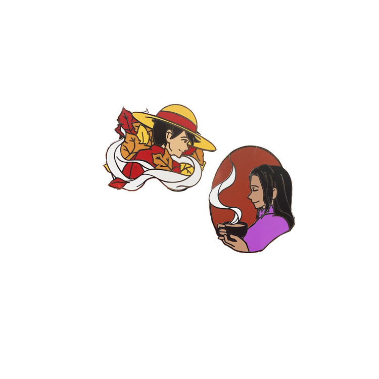  Manufacturer Wholesale Custom Metal Cute Cartoon Anime Soft Hard Enamel Cap Hat Collar Badges Lapel Pins for Clothes