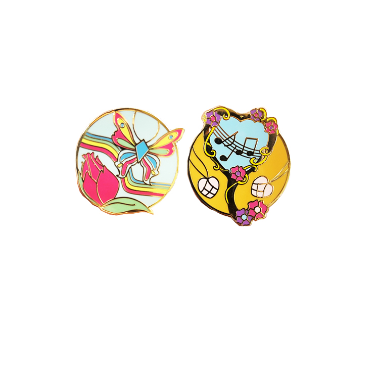 High Quality Souvenir Custom Logo Metal Hard Enamel Badge Fashion Anime Decorative Lapel Pins for Clothes