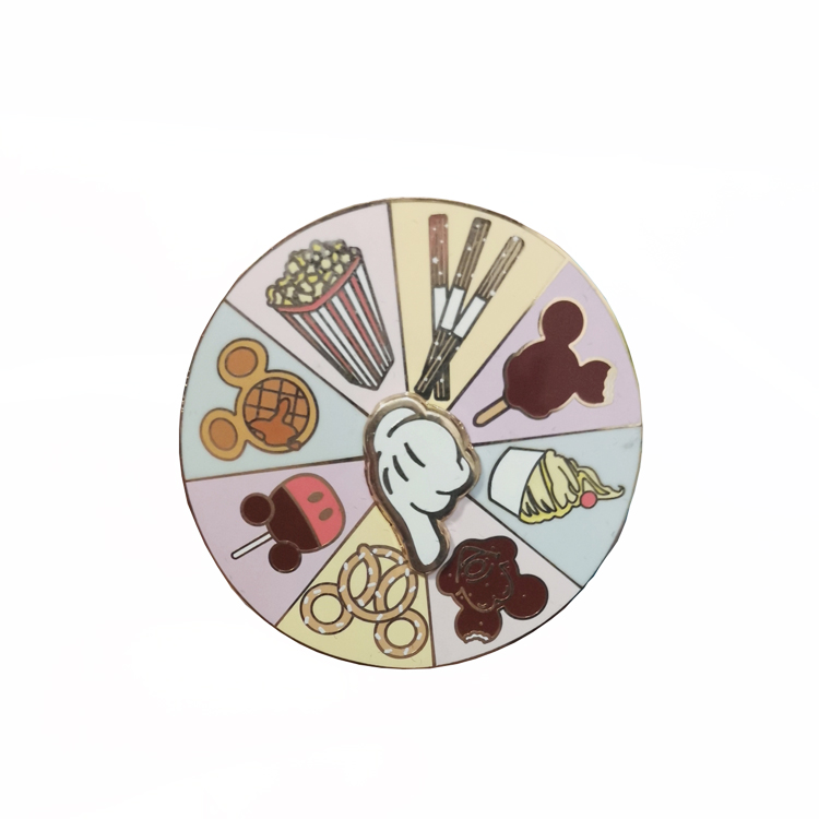 Hot Selling High Quality Factory Custom Classic Cartoon Castle Spinner Pin Hard Enamel Pin For Children As Toy