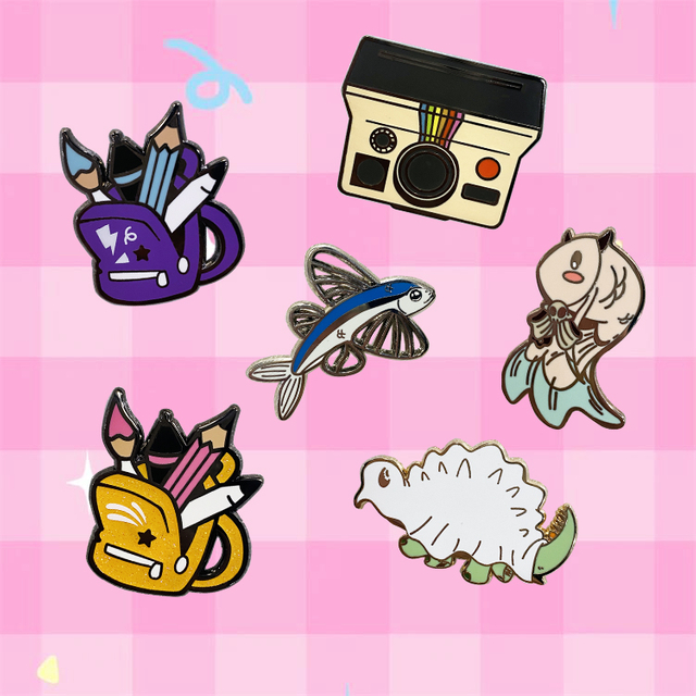 China Wholesale Designer Hat Collar Clothes Lapel Cute Cartoon Anime Nature Logo Gold Metal Hard Enamel Lapel Pin Custom Bulk