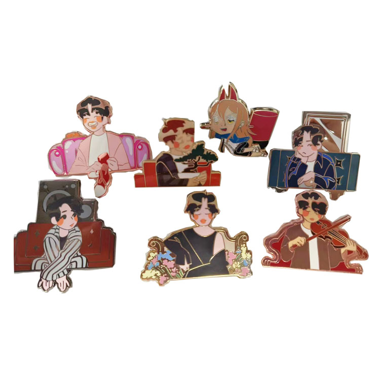 Custom Anime Hard Enamel pin Soft Lapel Badge Manufacturer Custom Enamel Pin