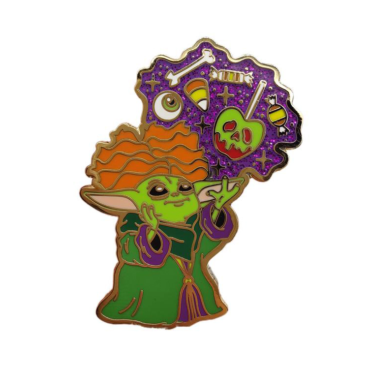 New Arrival Customized Yoda Cosplay Badge Star Wars Character Movie Design Cute Enamel Pin