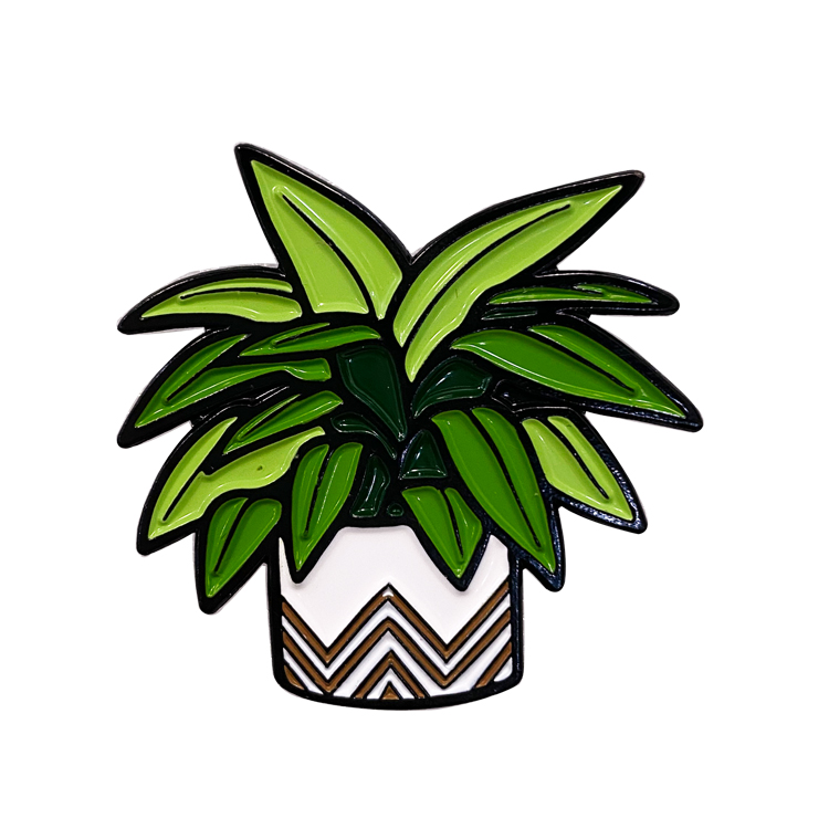 Free Sample High Quality Chinese Manufacturer Various Potted Flowers Soft Enamel Pin