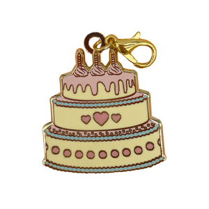 Metal Charms Manufacture Birthday Cake Logo Designer Zip Chain Design Bag Accessory Pendant Charms
