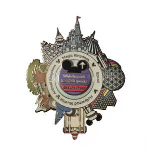 Hot Selling High Quality Factory Custom Classic Cartoon Castle Spinner Pin Hard Enamel Pin For Children As Toy