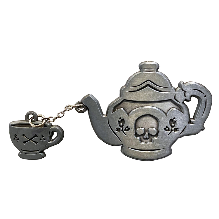 Factory Price Customized Antique Silver Plated Lapel Pins Die Casting Chain Connected Soft Lapel Pins As Gifts