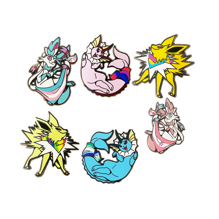 Wholesale Custom Logo Anime Lapel Pins Custom Fish Magnetic Lapel Pins