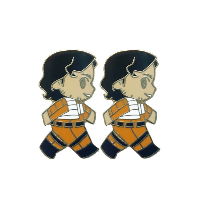 Wholesale Cartoon School Bag Lapel Pins Hard Enamel Badge Custom Anime Enamel Pins Gold Plating Logo Metal Badge Maker