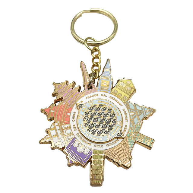 China Supplier Wholesale Souvenir Key Chain Custom Company Brand 2D 3D Logo Soft Hard Enamel Shapesd Metal Keychain