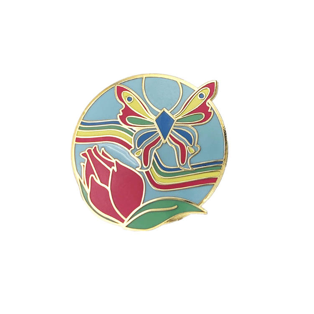 Custom Metal Badge Pin Factory Manufacturers Bulk High Quality Lapel Pin Custom Hard Enamel Lapel Pin Beautiful Butterfly
