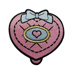 Wholesale Custom Chenille Embroidery Patches For Hat Shirt Garment Polly Pocket Shape Cute Pink Embroidery Patches