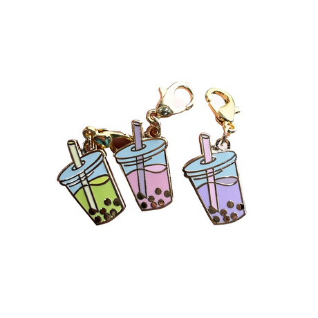 Manufacturer Personalized Iron Zinc Alloy Custom Milk Tea Shape Soft Hard Enamel Metal Keyring Key Chains Keychains