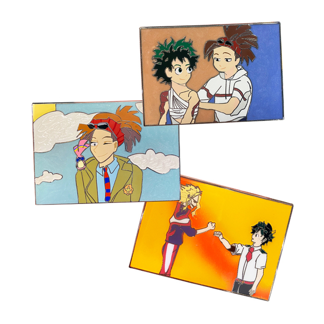 Custom Lapel Pins Gold Plating Custom Interesting Anime Hard Enamel Lapel Pins with Butterfly Clutch Backing Die Struck Enamel Pin