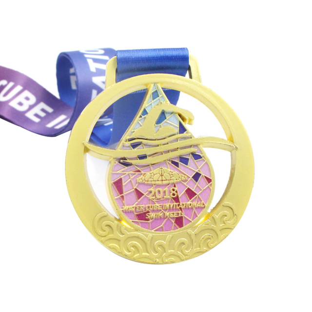 Wholesale Medal Supplier China Gold 3d Medal Marathon Race Champain Medals with Lanyard