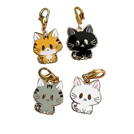 Charm Manufacturer Cheap Price Cat and Dog Animal Logo Necklace Charms Enamel Filled Gold Metal Bracelet Charms