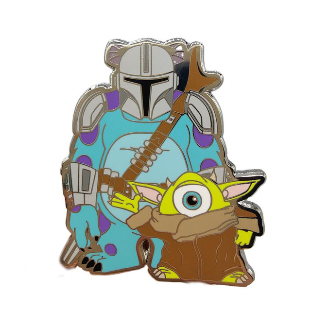 Zinc Alloy Material Customized Cute Monsters Ink and Yoda As Good Friends Anime Enamel Pin