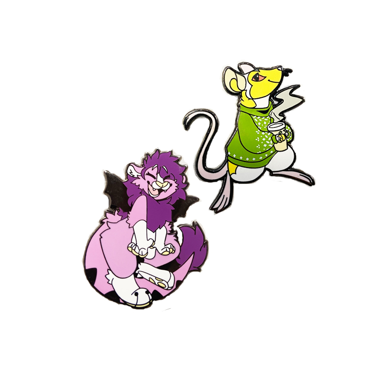 Free Sample Custom Enamel Pin No Minimum Metal Hard Enamel Lapel Pin Glitter Cute Kawaii Anime Enamel Pin Badge