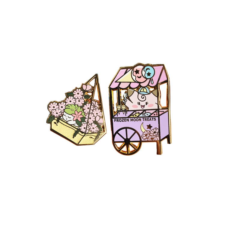No Minimum Factory Manufacturer Custom Soft Enamel Glitter Anime Cartoon Lapel Pins Metal Badge Hard Enamel Pin
