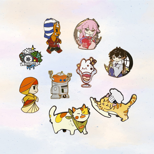 Manufacturer Design Logo Cute Soft Enamel Lapel Pin Custom Metal Anime Hard Enamel Pins