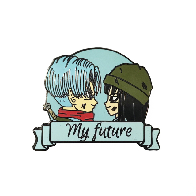Free Design High Quality Chinese Enamel Pin Manufacturers MY FUTURE Hard Enamel Pin For Couple As Gift