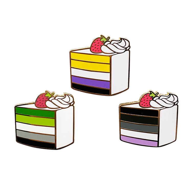 No Minimum Lapel Pin Metal Badge Manufacture Delicious Cake Pins Hard Enamel Pins