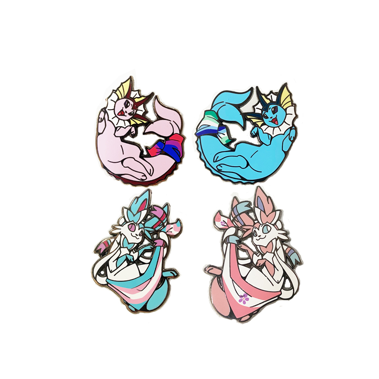Wholesale Cartoon School Bag Lapel Pins Hard Enamel Badge Custom Anime Enamel Pins Logo Metal Badge Maker