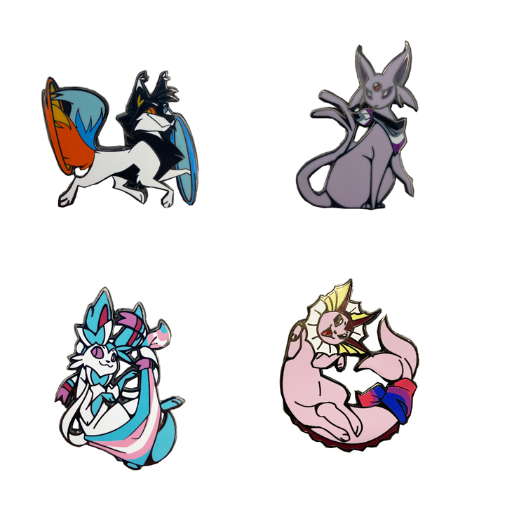 Wholesale High Quality Lapel Pins Custom Anime Logo Gold And Silver Plating Metal Badge Hard Enamel Pins