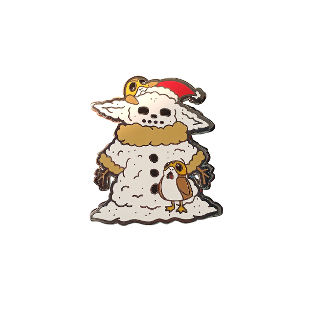 China Pin Manufacturer Cute Charafter Design Yoda Logo Snowman Silver Plating Hard Enamel Pins