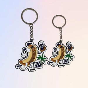 Customized Baseball Theme Designer Keychains Black Metal Soft Enamel Metal Keychain