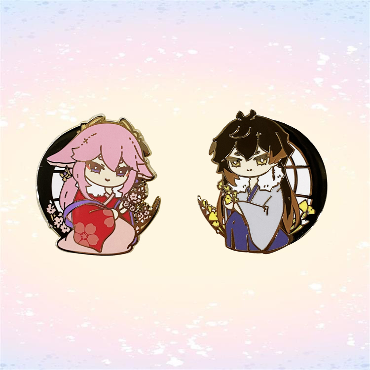 Manufacturer Design Logo Cute Soft Enamel Lapel Pin Custom Metal Anime Hard Enamel Pins