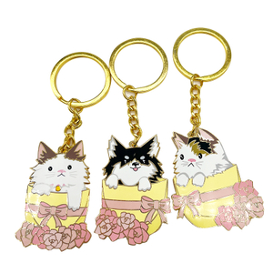 Manufacturers Zinc Alloy Metal Custom Personalized Cat Key Chain Soft Hard Enamel Keychains