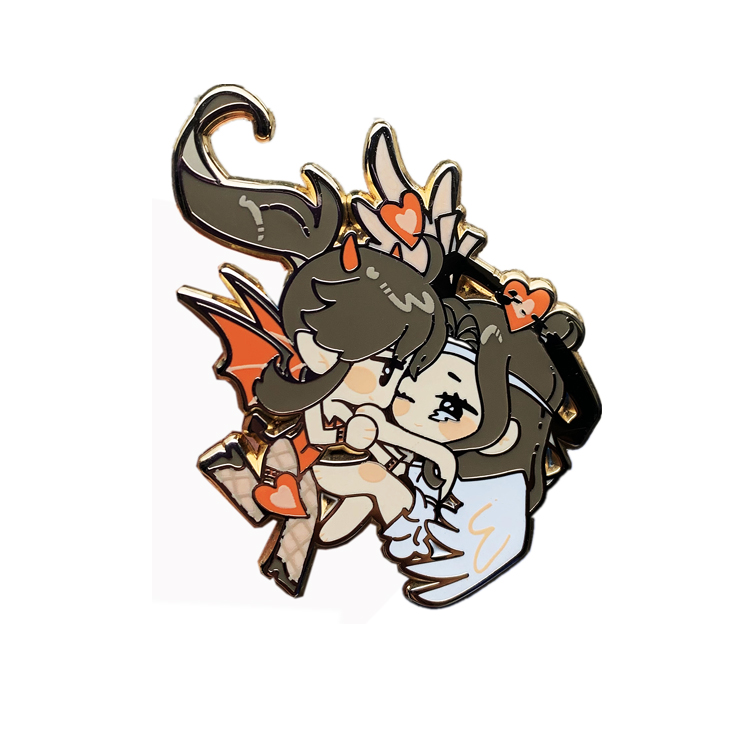Anime Custom Metal Lapel Pin Badge Manufacturer Custom Lapel Pin Glitter Enamel Pin