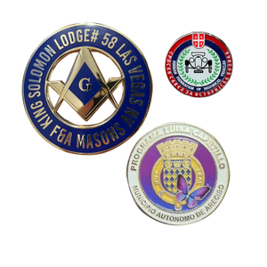 Customized Round Shape Cut Out Enamel Lapel Pin Masonic 2d 3D Soft Hard Enamel Lapel Pin Badge
