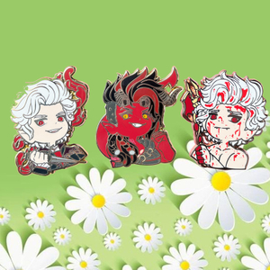 Customized Bg3 Design Anime Metal Brooch Badges Wholesale Hard Enamel Pin with Screen Printing