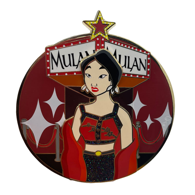 Customized Metal Cartoon Character Design Mulan Design Gold Plated Pin on Pin Badge 