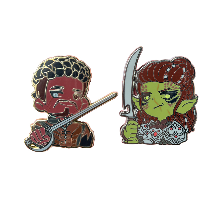 Customized Bg3 Design Anime Metal Brooch Badges Wholesale Hard Enamel Pin with Screen Printing