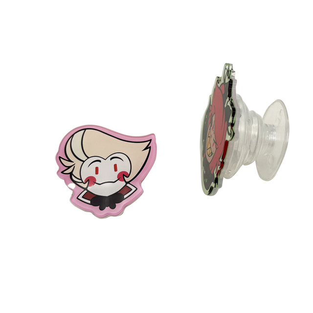 OEM/ODM Customized Cute Design Hazabin Hotel Character Plastic Acrylic Phone Grips Phone Holder