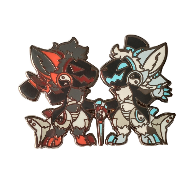 Black Nickel Plated Customized Hard Enamel Pin Badge Furry Characters Metal Pin Badge Manufacturers
