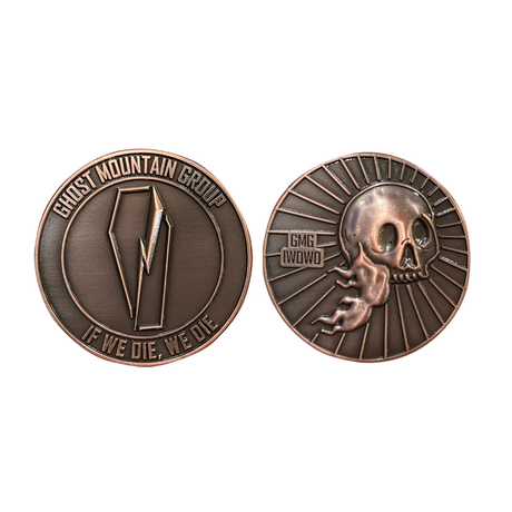 Double Side 3d Effect Challenge Coins Coins Skull And Thunder Logo Antique Copper Old Coin Maker