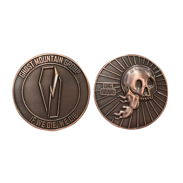 Double Side 3d Effect Challenge Coins Coins Skull And Thunder Logo Antique Copper Old Coin Maker