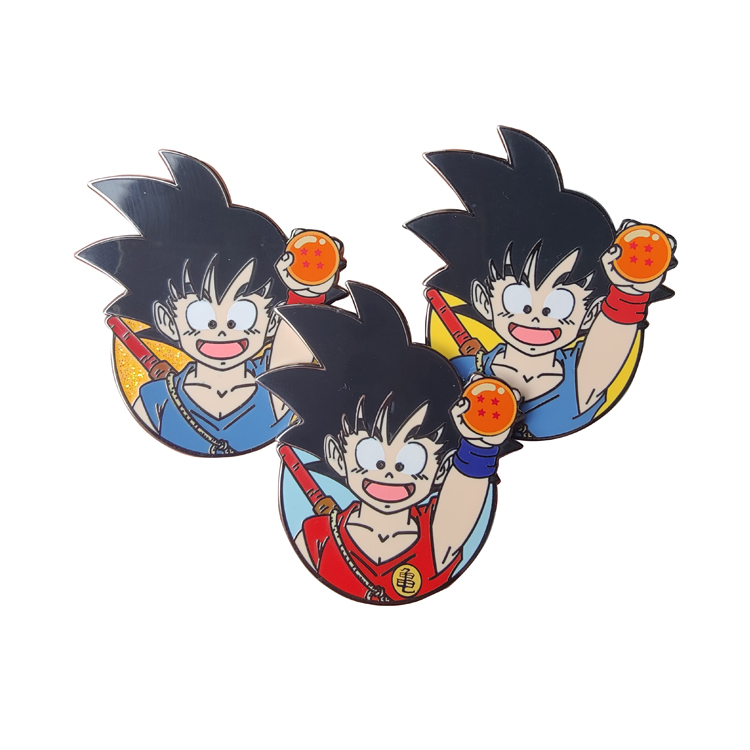 Customized Different Shape Black Nickel Plated Anime Enamel Pin Hazabin Hotel Character Metal Hard Enamel Pin Badge with Uv Printing