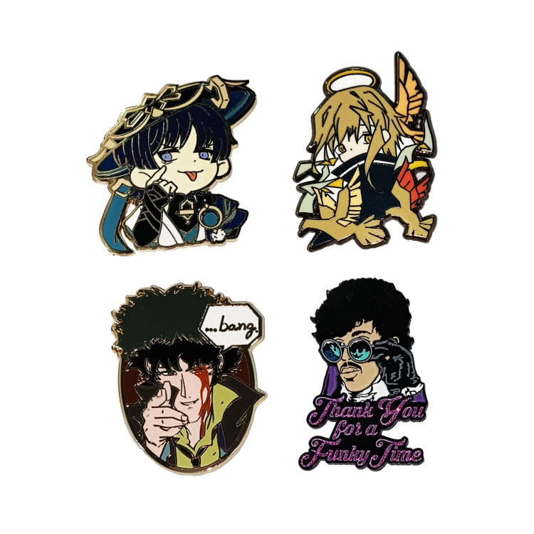 Custom Logo Anime Lapel Pins High Quality Magnetic Lapel Pins Free Logo Design Hard Soft Enamel Pin