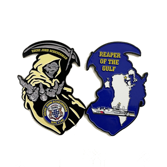 Cuted Out Shape Customized Military Coins Soft Enamel Filled High Quality Zinc Alloy Challenge Coins