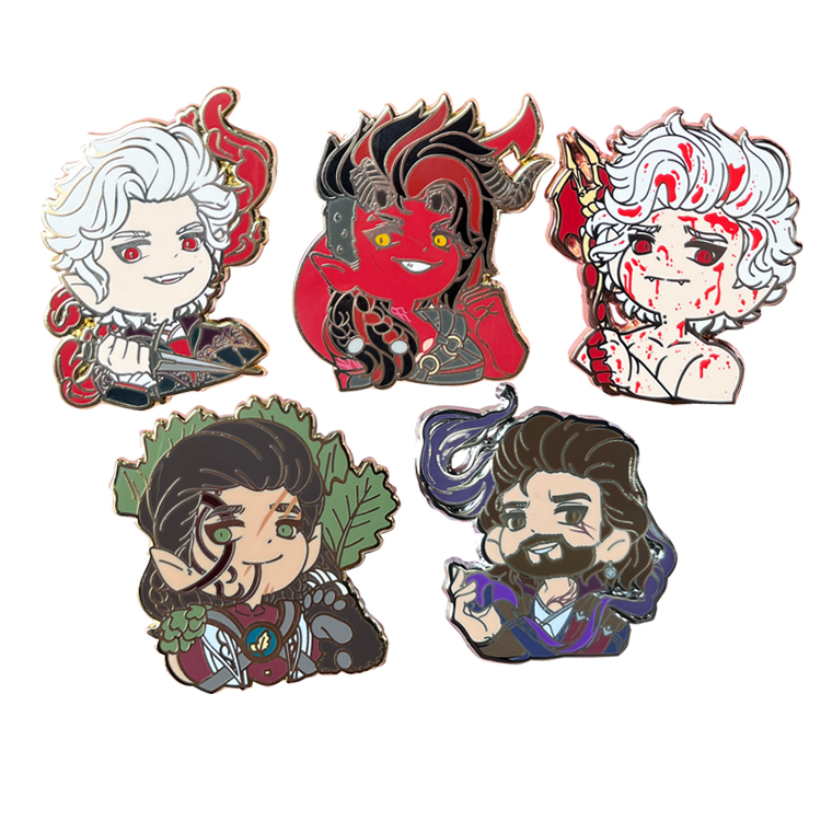 Manufacturer Metal Crafts Logo Soft Enamel Pins Manufacturer Custom Design Anime Enamel Pin