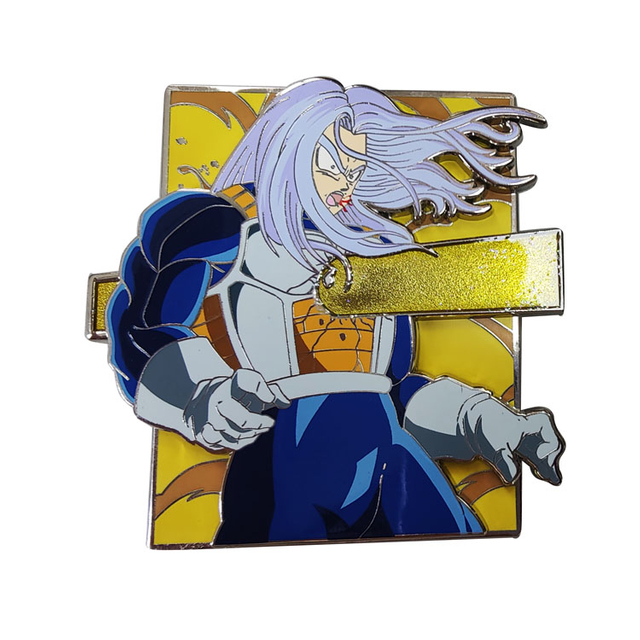 Two Layer Dragon Ball Character Design Badge Sandblasted with Translucent Color Enamel Pin Metal Pin On Pin 