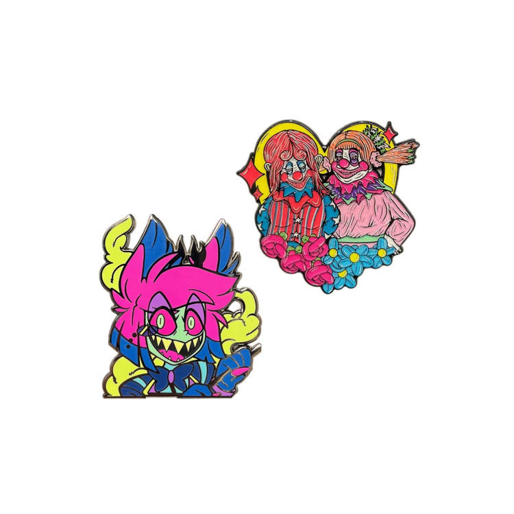 Design Your Own Custom Cute Cartoon Badges Fashion Hot Selling Cute Rabbit Cat Hard Enamel Pin Souvenir With Screen Printing